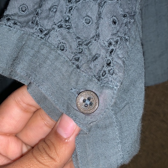 COPY - Free People Green Blouse - Picture 5 of 7